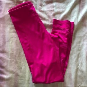 Neon pink leggings